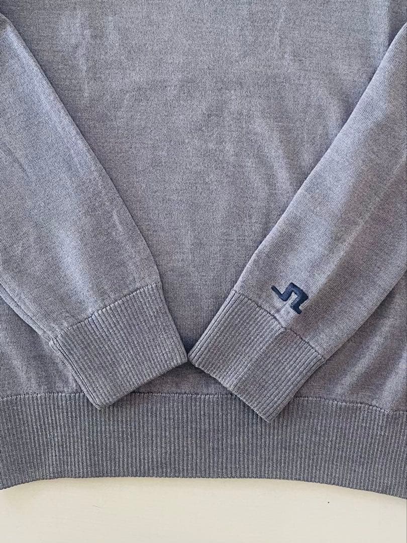 美品★ J.リンドバーグ モックネック ジップアップ セーター