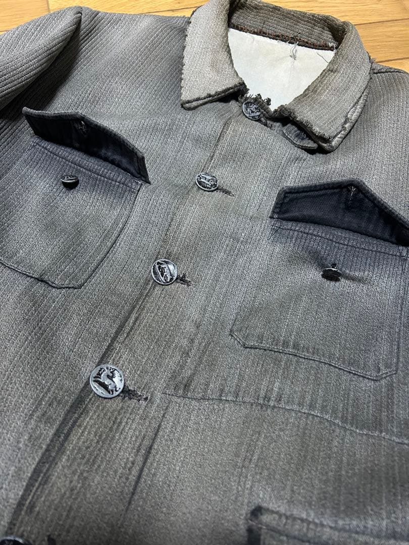 40年代 フランス コットンピケ ハンティング ジャケット