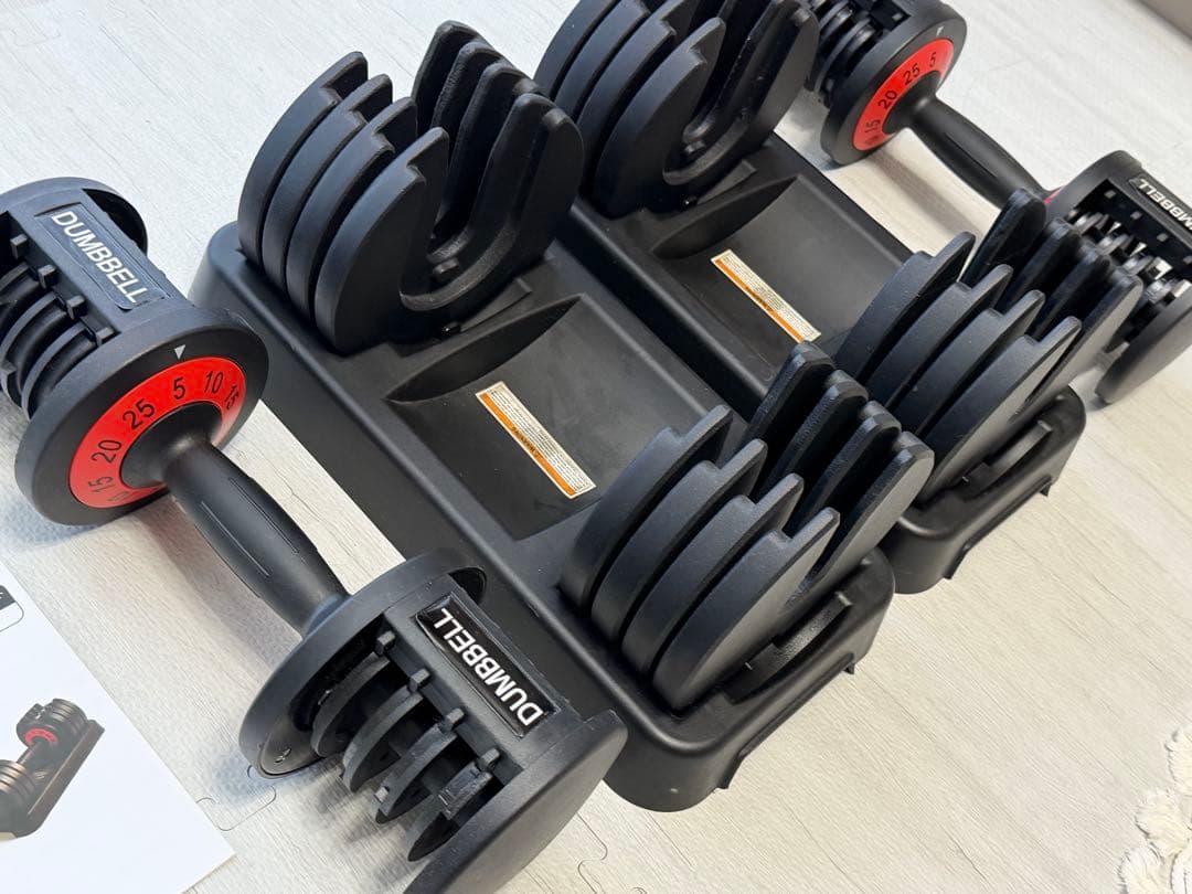 【2/2】可変式ダンベル 2個セット 5-25kg