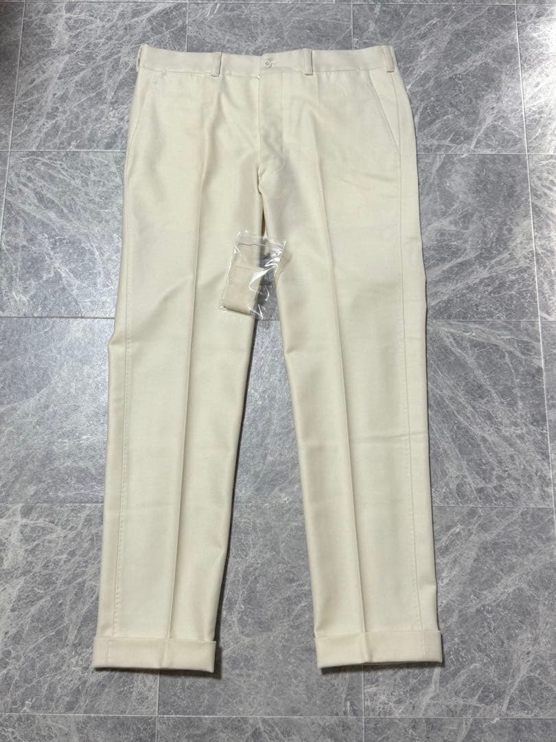 AMBROSI アンブロージ ウール スラックス パンツ オフホワイト XL