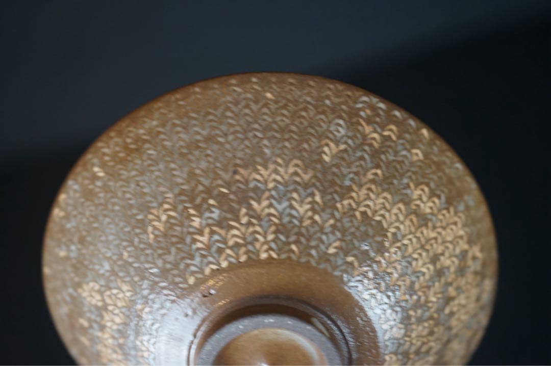 金田鹿男 三島手平茶碗 共箱 茶道具