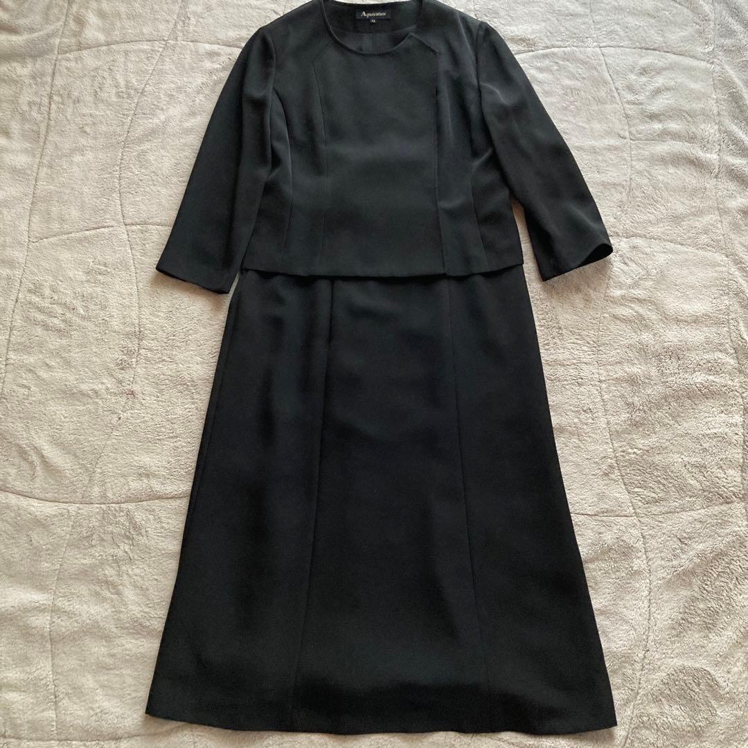極美品・高級　アクアスキュータム ブラックフォーマル　ワンピースセットアップ