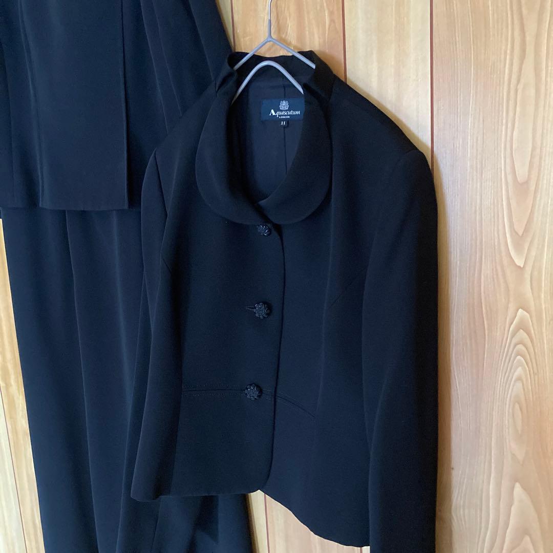 極美品・高級　アクアスキュータム ブラックフォーマル　ワンピースセットアップ