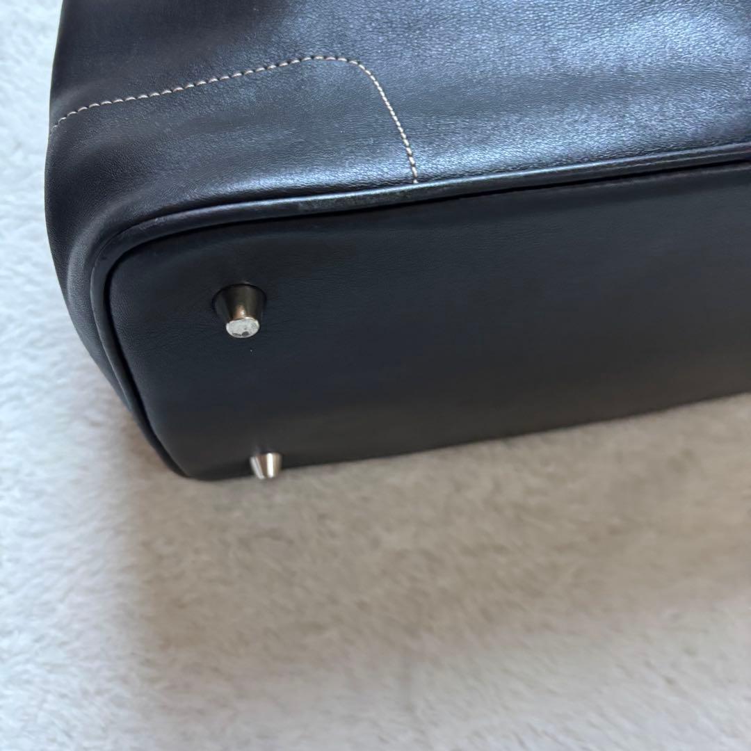 美品　COACH ブラック レザービジネスバッグ　big