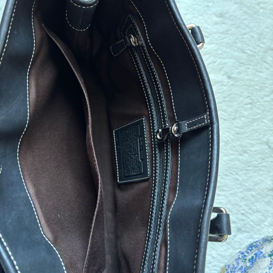 美品　COACH ブラック レザービジネスバッグ　big