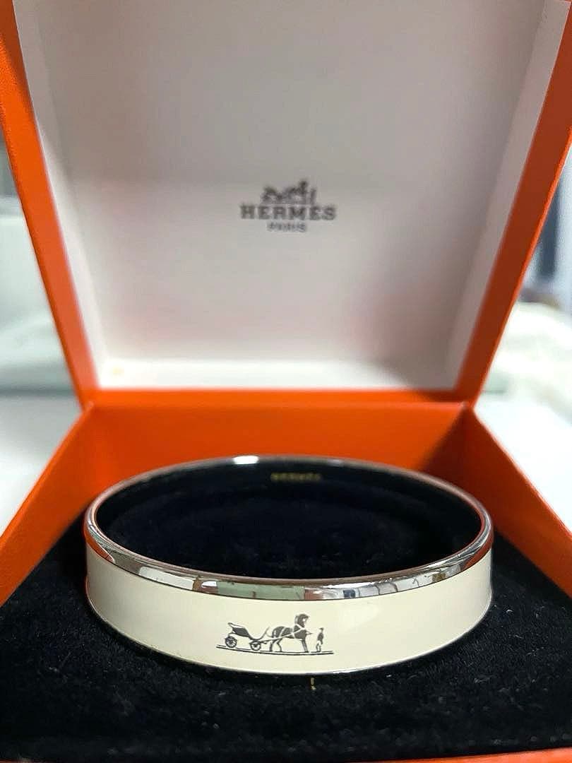 HERMES エルメス エマイユPM メタル カレーシュ ブレスレット バングル