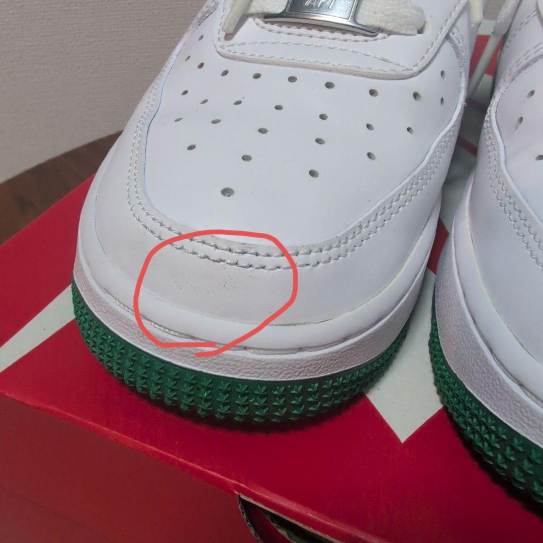 NIKE Air Force 1 ホワイト/グリーン 24cm