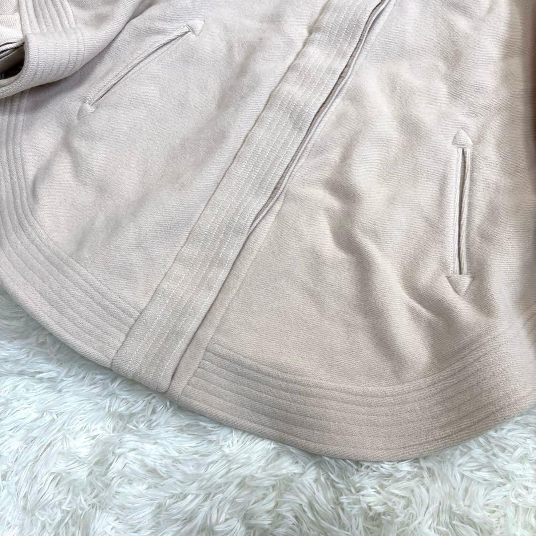 Sov. ポンチョコート　フォックスファー　アンゴラ　ピンクベージュ　ケープ