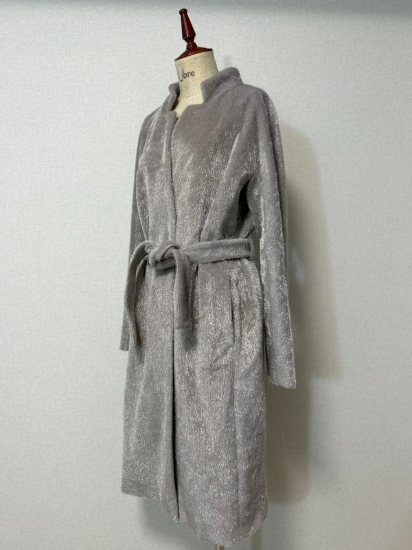 HERNO グレー ベルト付きロングコート