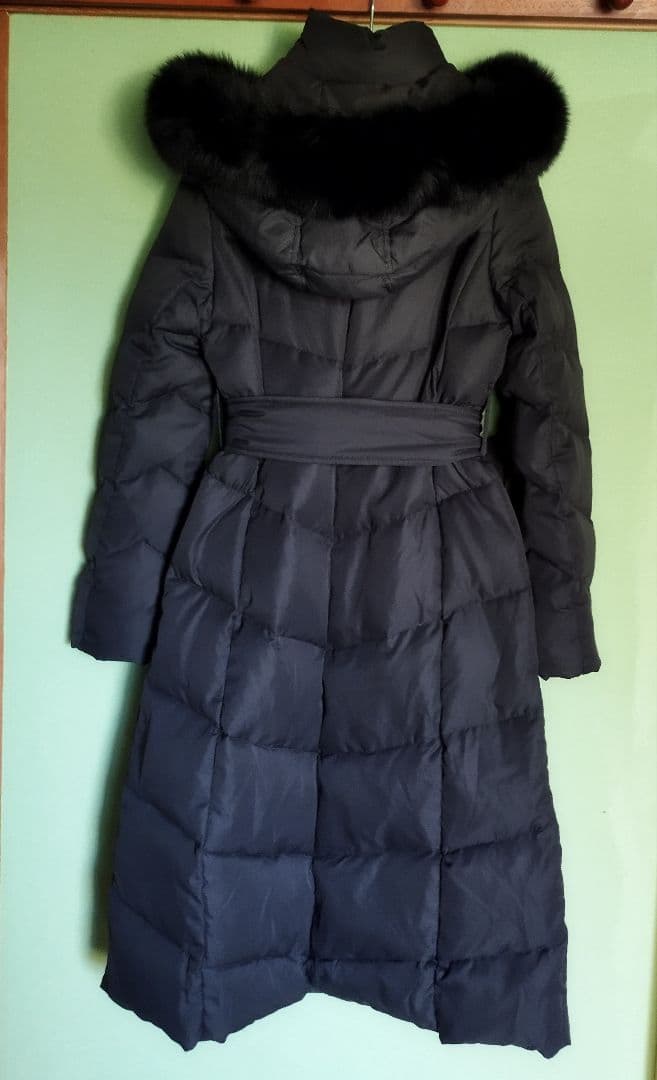 フォックスファー付きロングダウンコート／ タグ付未使用品