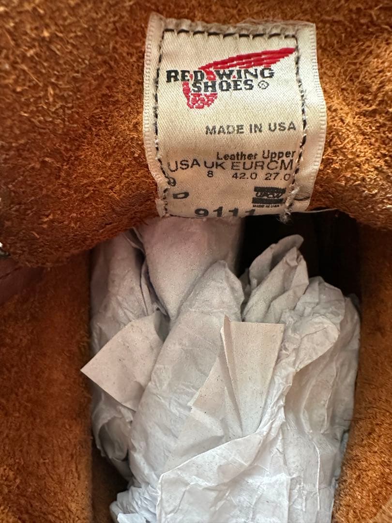 レッドウィング 9111 アイリッシュセッター　27センチ