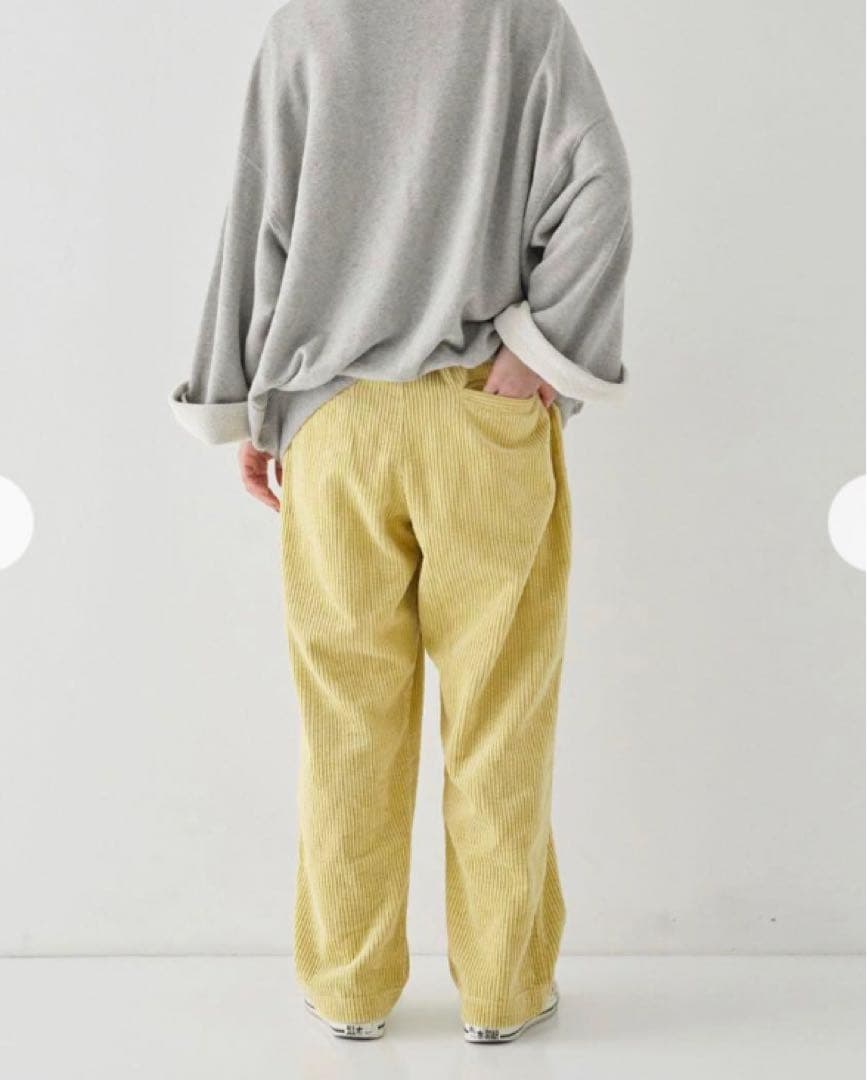 nest Robe 太畝コーデュロイイージーパンツ　レモン　美品