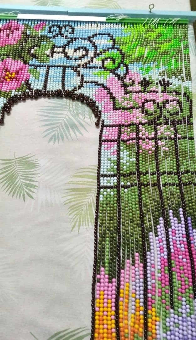 価格変更　スキルスクリーン　花と門 のれん 85cm×120cm【完成品】