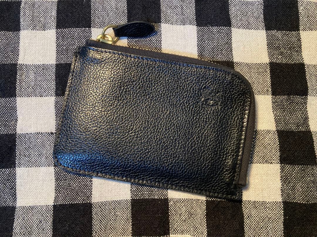 IL BISONTE イルビゾンテ　L字ファスナー　ケース　ブラック