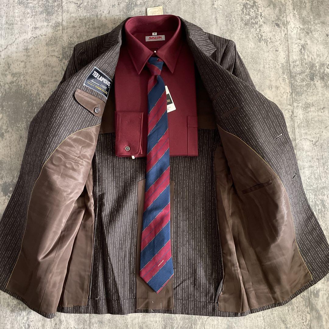 未使用 GUCCI LONG CHAMP ネクタイ 高級モヘアブレンド スーツ