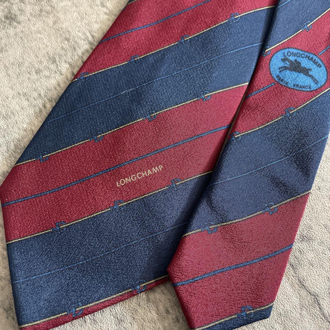 未使用 GUCCI LONG CHAMP ネクタイ 高級モヘアブレンド スーツ