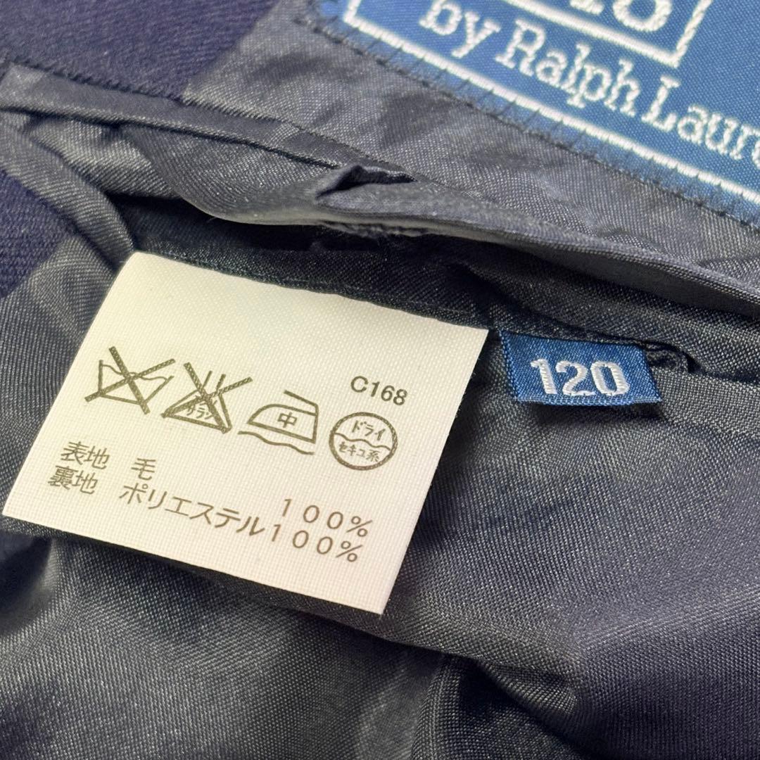 極美品★希少★ポロラルフローレン 金ボタン 紺ブレ セットアップ 120