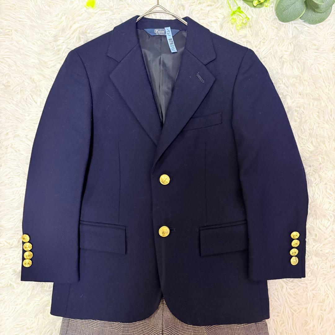 極美品★希少★ポロラルフローレン 金ボタン 紺ブレ セットアップ 120