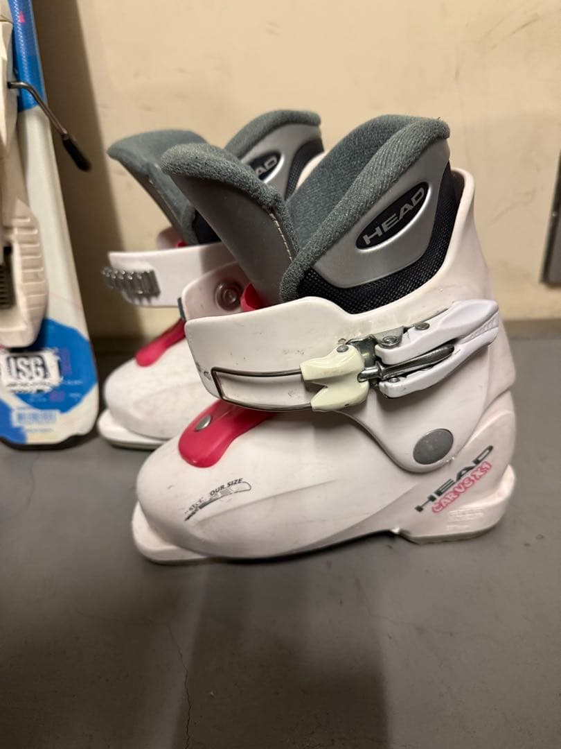 DYNASTARキッズスキー板 ホワイト/ブルー/ピンク　80cm