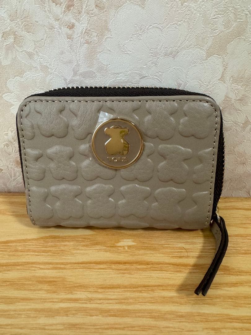 トウス TOUS パース Sherton 牛革 ベージュ