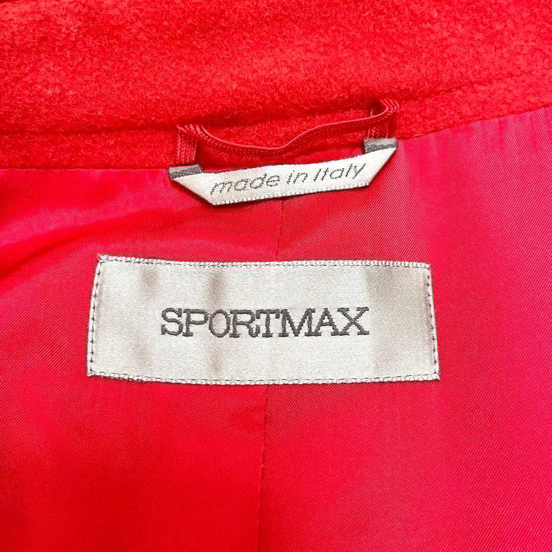 やまのん♪ SPORT MAX ウール ステンカラー ロング コート 希少