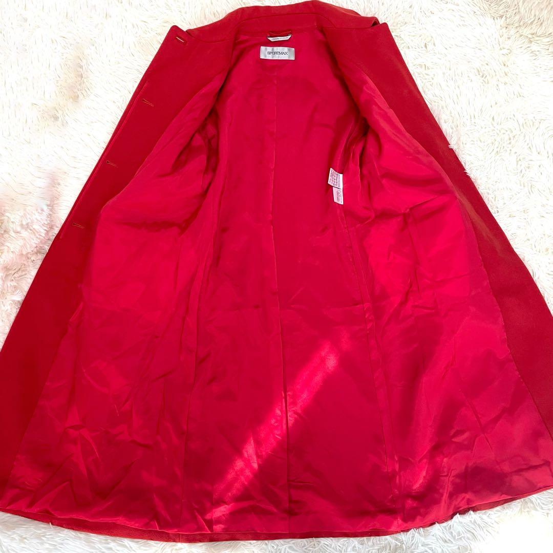 やまのん♪ SPORT MAX ウール ステンカラー ロング コート 希少