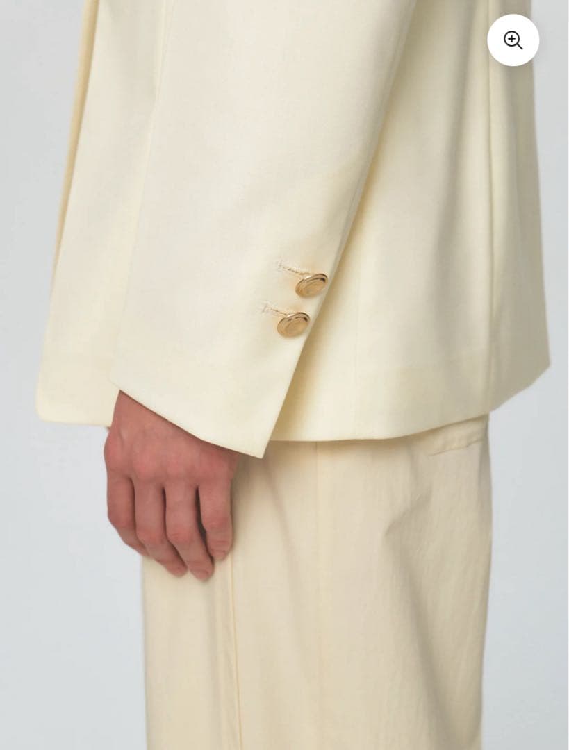 KUME//ONE BUTTON SQUARE-NECK JACKETジャケット