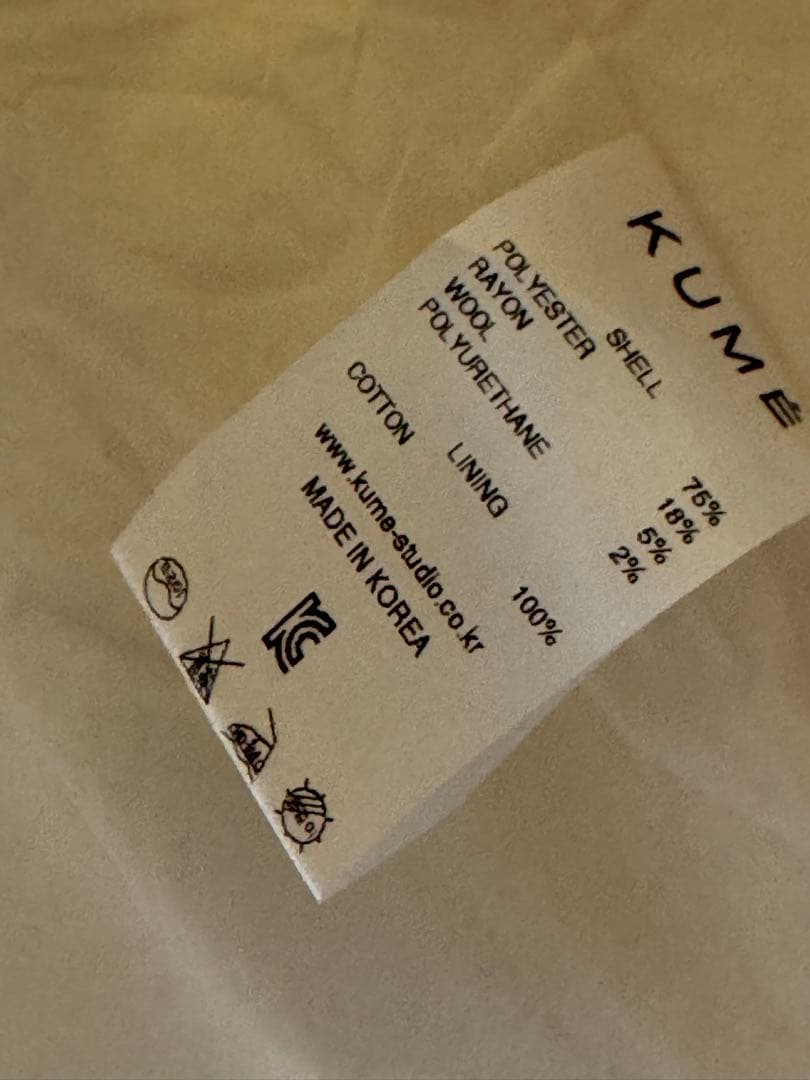 KUME//ONE BUTTON SQUARE-NECK JACKETジャケット