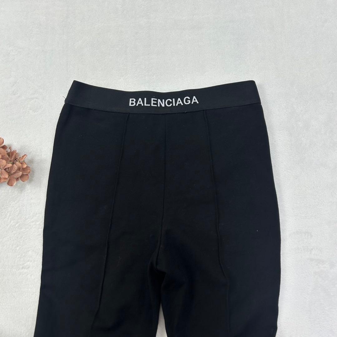 H647 L バレンシアガ イタリア製 ストレッチ レギンス レディース