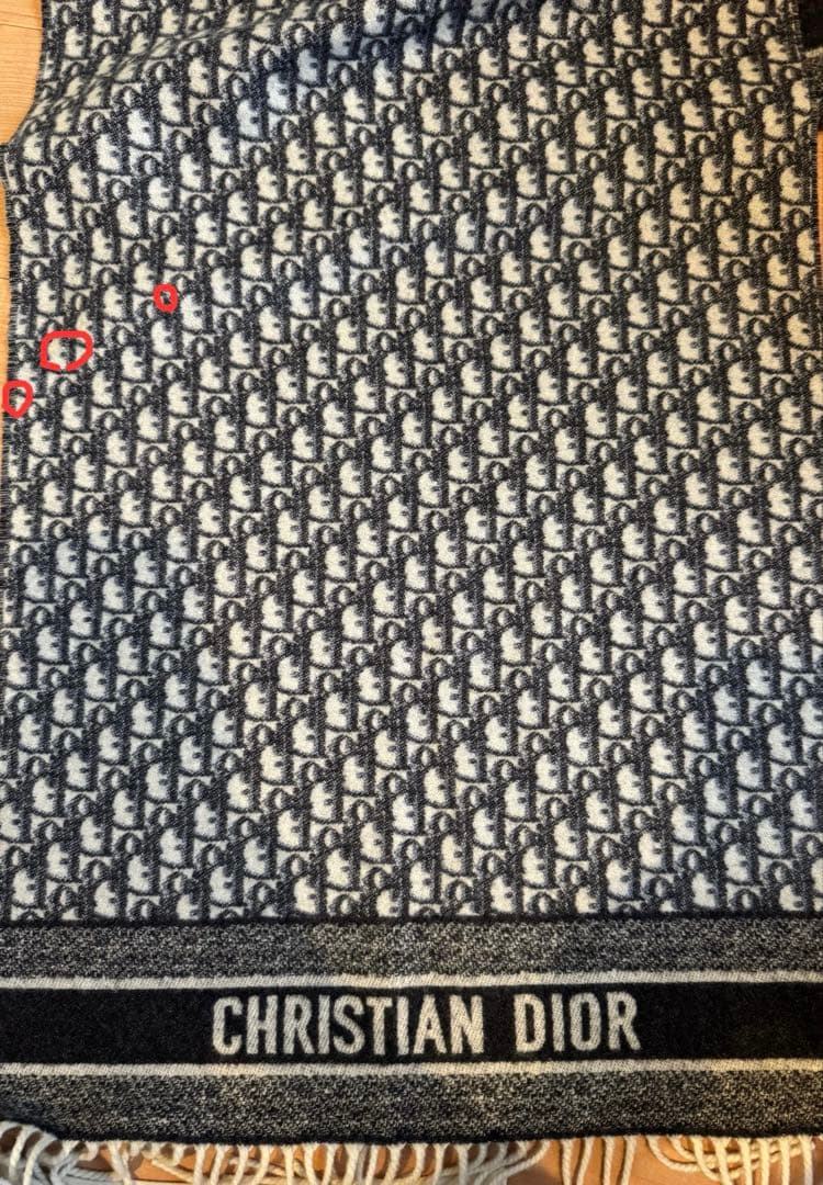 Dior ディオール オブリーク マフラー ネイビー 正規品