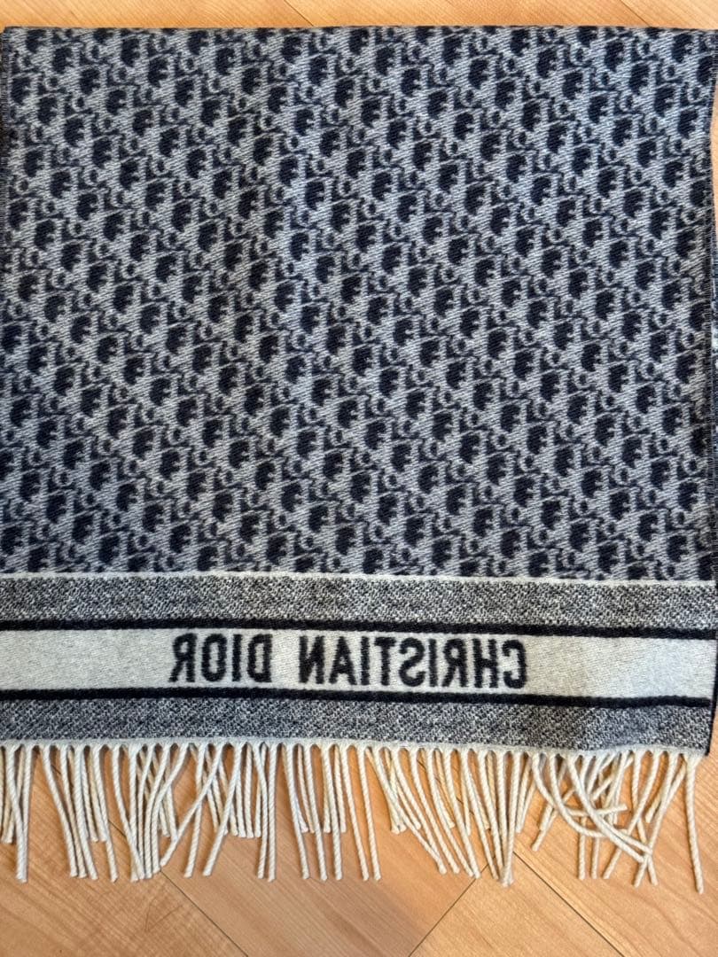 Dior ディオール オブリーク マフラー ネイビー 正規品