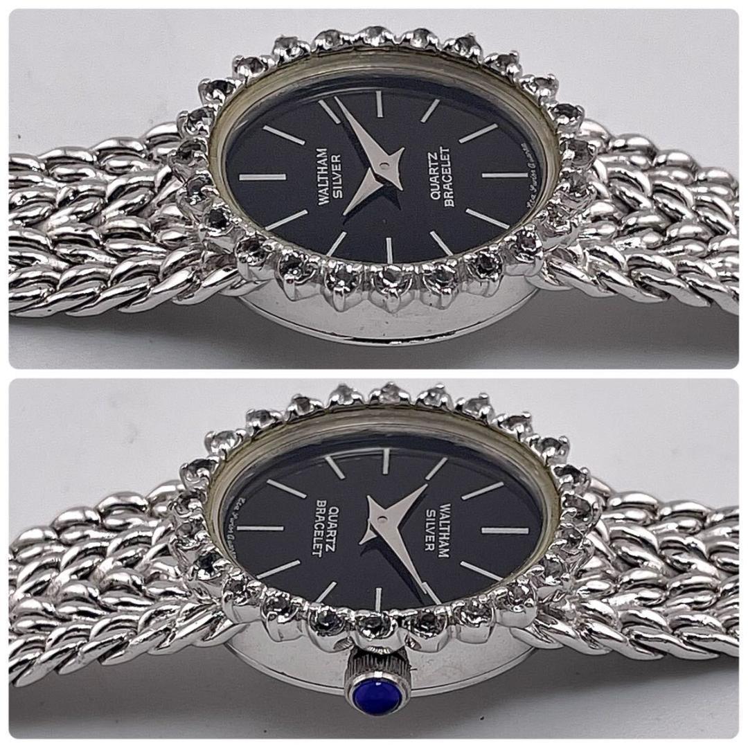 【新品電池/稼働】SV925/24P ウォルサム マキシム ダイヤベゼル 時計