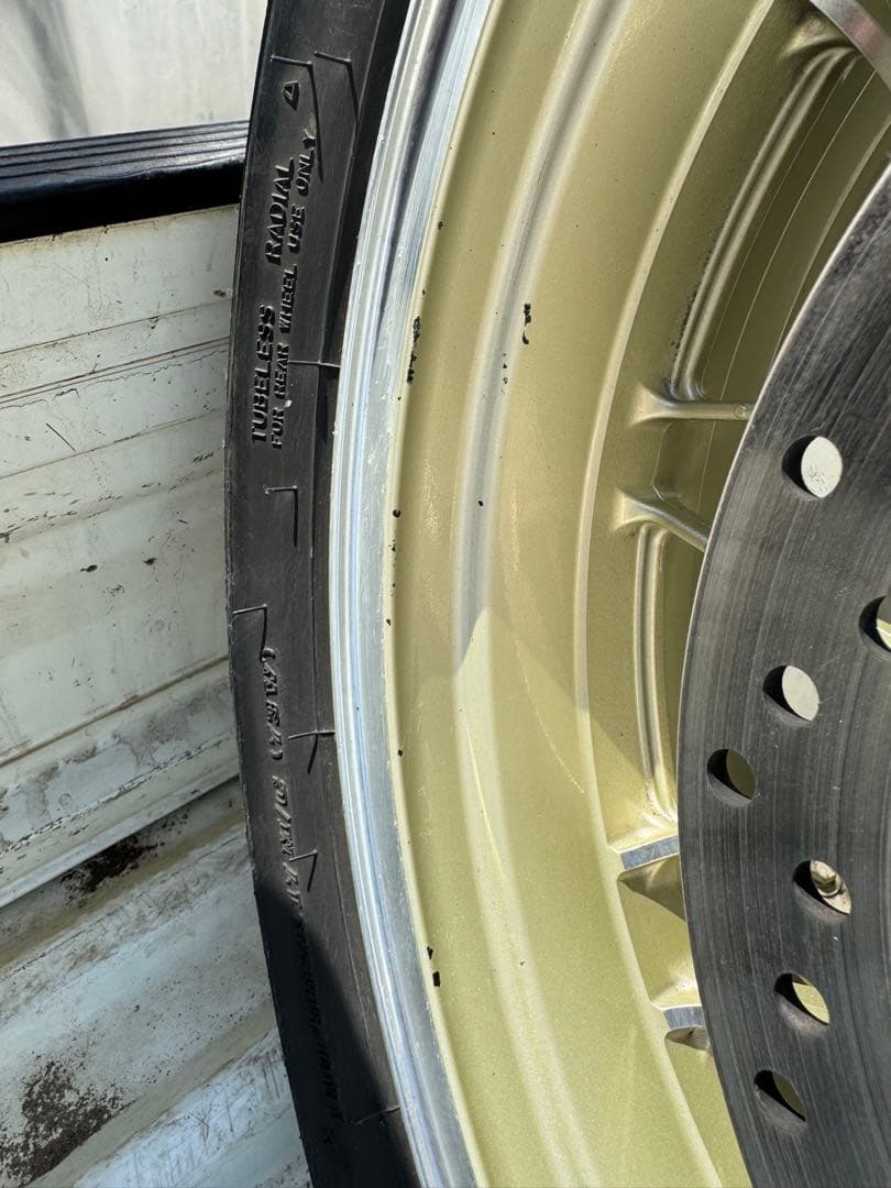 z900RSホイール 前後セット　純正業者塗装品　ゴールド