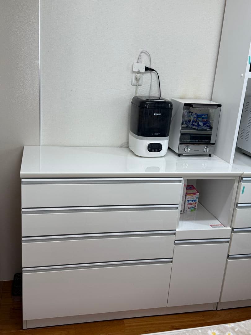 【美品】ニトリ　キッチンカウンター　ソフトクローズ付