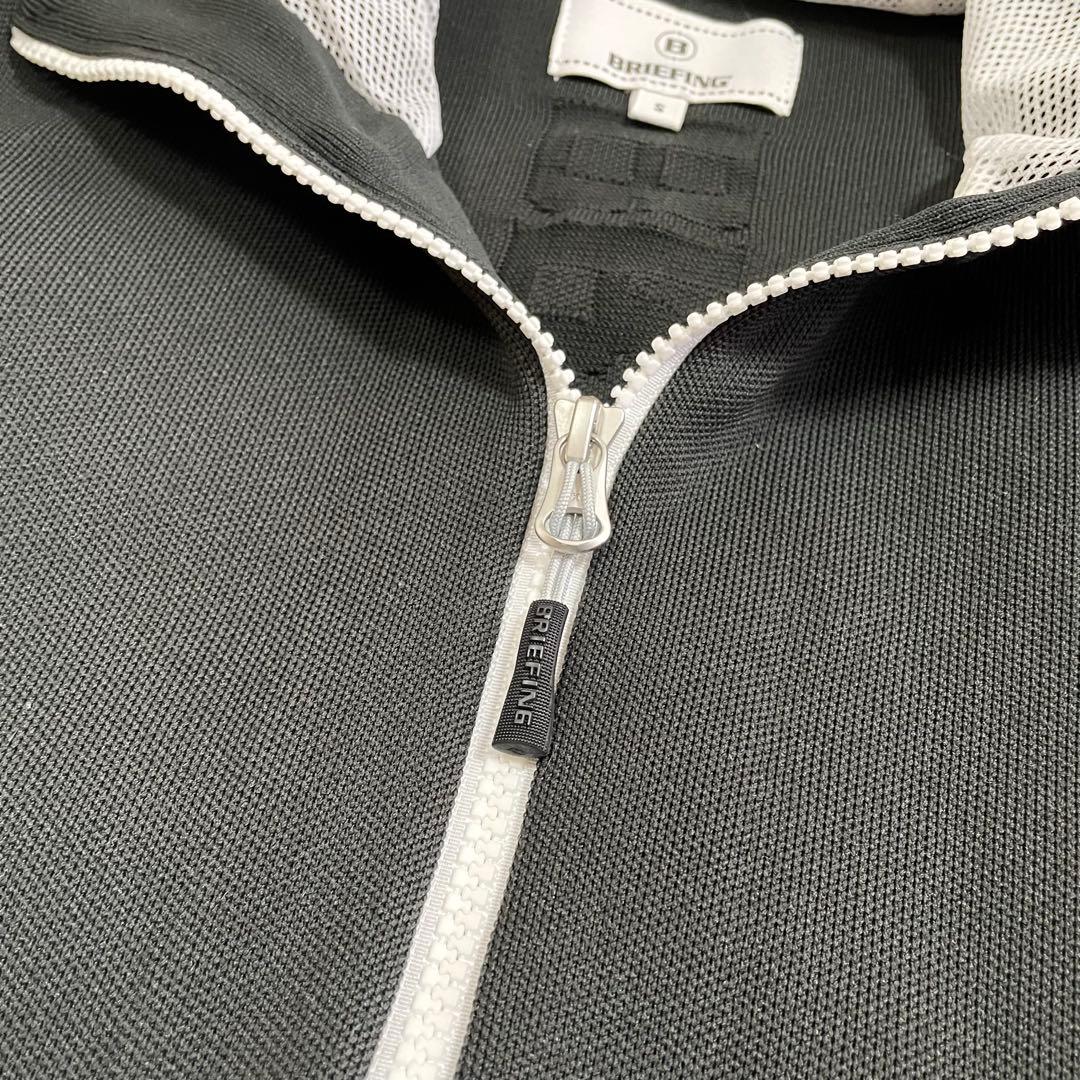 未使用級 ブリーフィングゴルフ ニットパーカー バックロゴ S レディース 黒