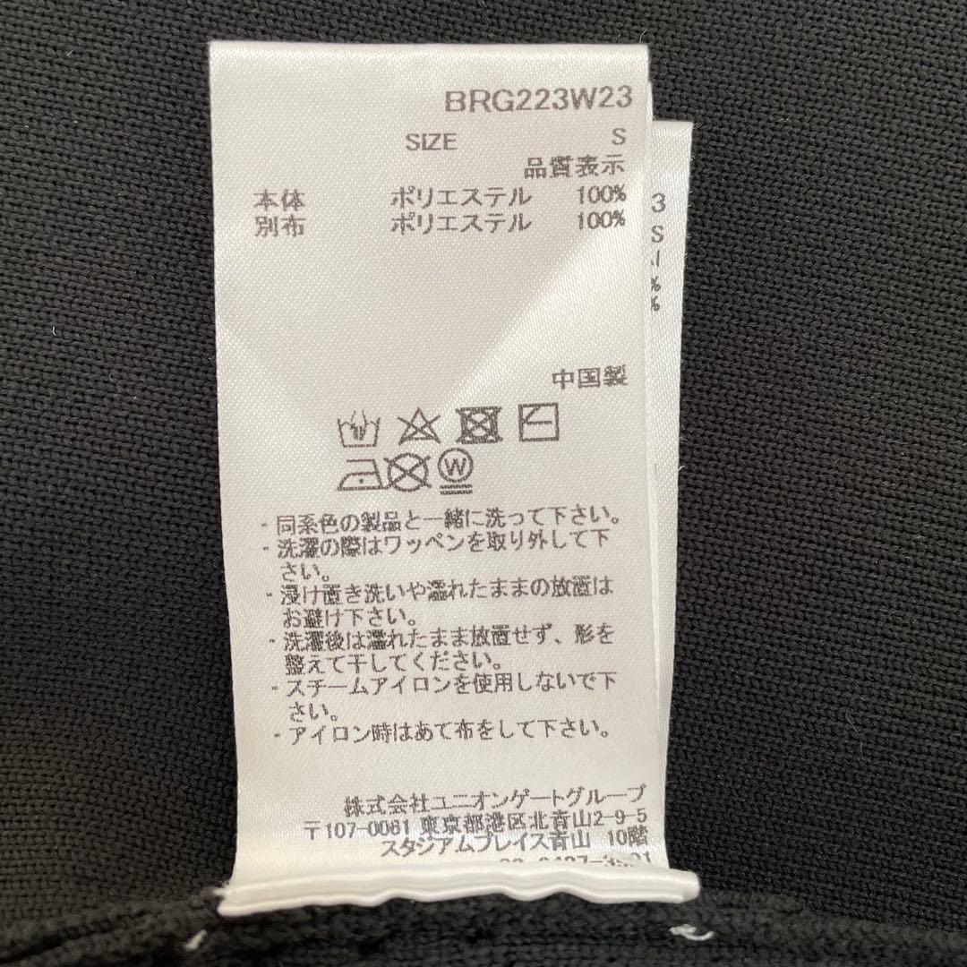 未使用級 ブリーフィングゴルフ ニットパーカー バックロゴ S レディース 黒