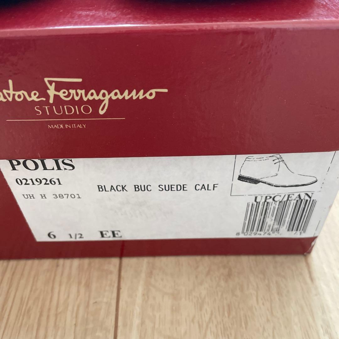 y*d様 【美品】Salvatore Ferragamo 黒チャッカブーツ 26