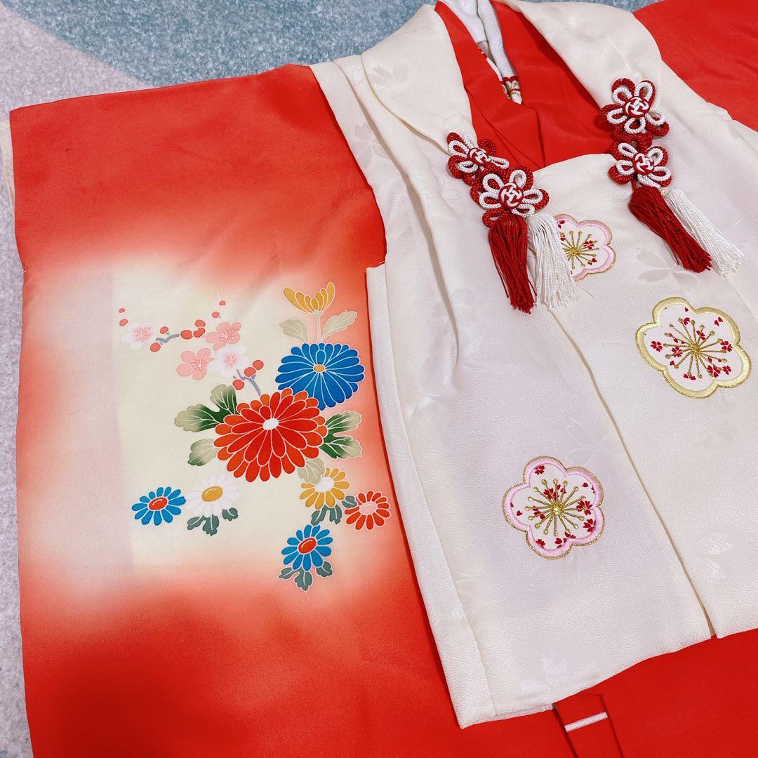七五三 3歳 正絹 着物 被布 バッグ 草履 セット