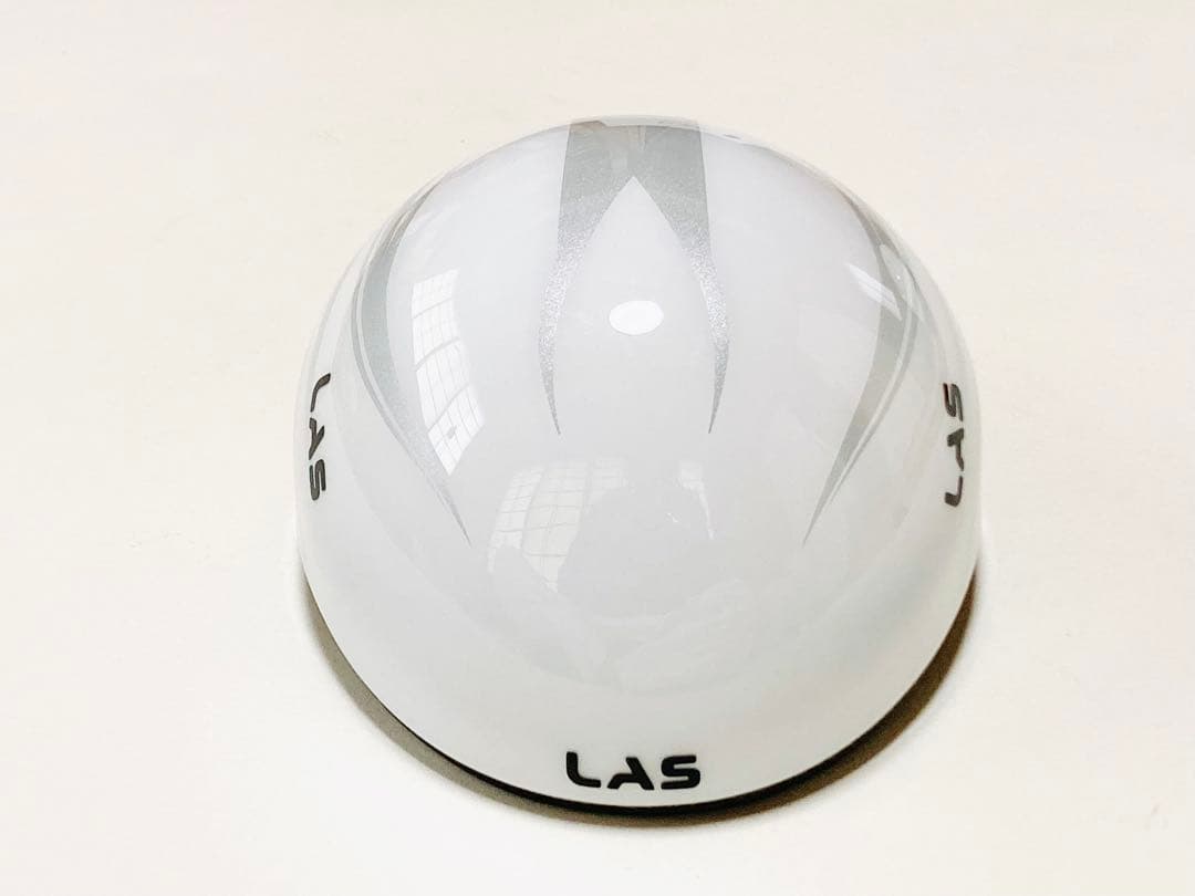 極美品LAS MISTRAL-ICEヘルメット54-61cm ホワイト/シルバー