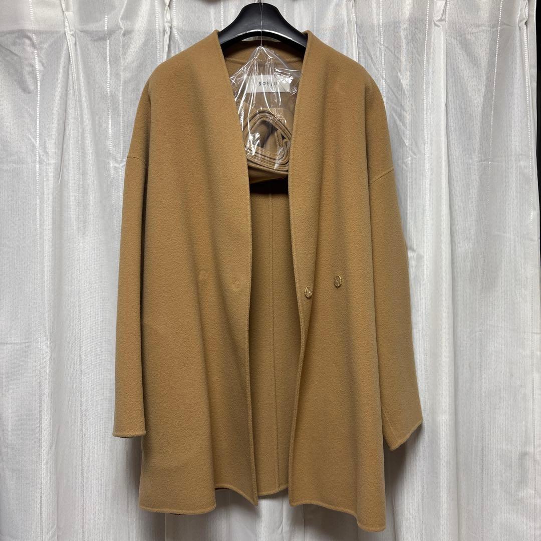 ソージュ soeju ウールリバーミディコート