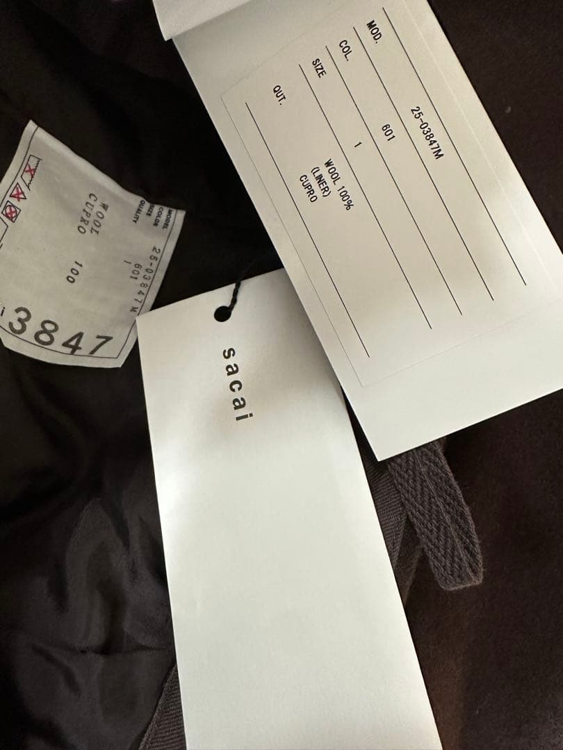 sacai 25aw wool melton pants サイズ1