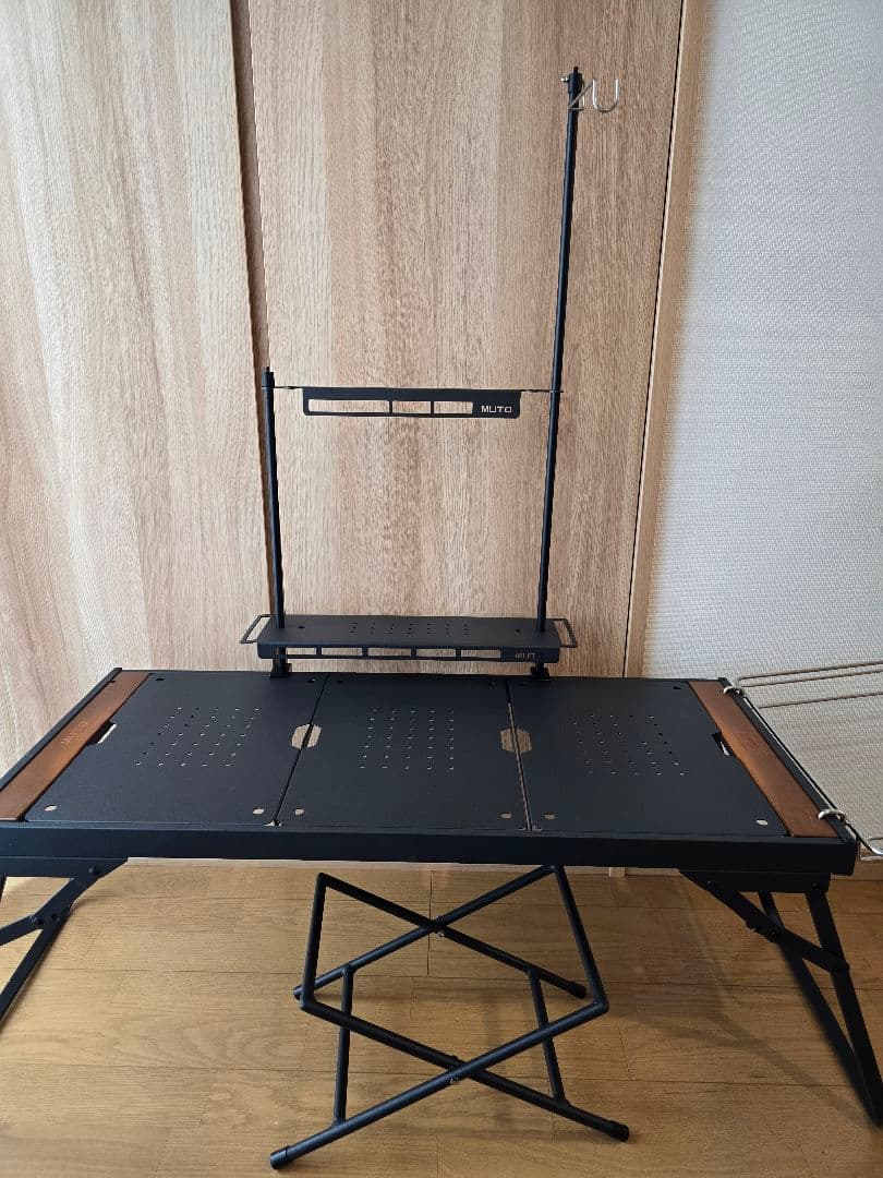 【MUTO・プルマ】IGTテーブル/別売ハンギングラック/(カゴ用ワイヤー)付き