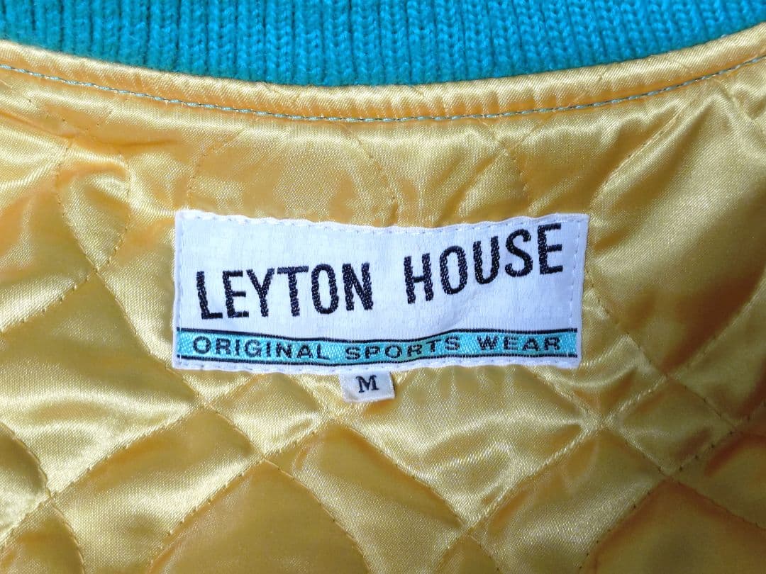 LEYTON HOUSE レザー袖スタジャン ビンテージユニセックス日本製