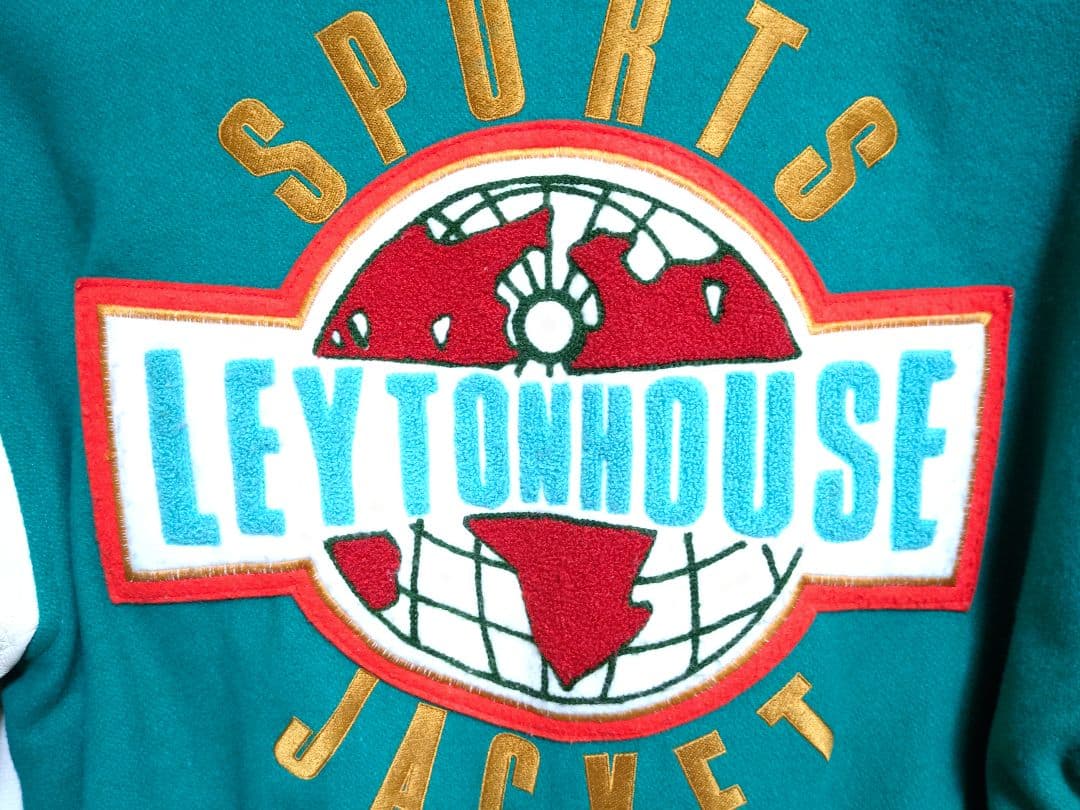 LEYTON HOUSE レザー袖スタジャン ビンテージユニセックス日本製