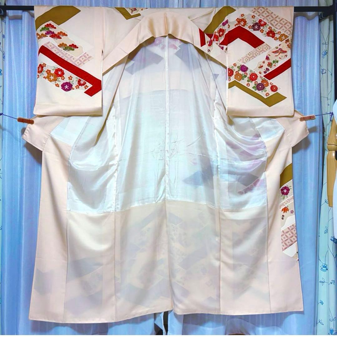 ミ*ミ様 正絹　訪問着 フルセット　肌色 吉祥文様　上品　フォーマル　オ10