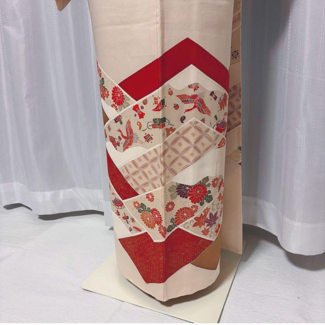 ミ*ミ様 正絹　訪問着 フルセット　肌色 吉祥文様　上品　フォーマル　オ10