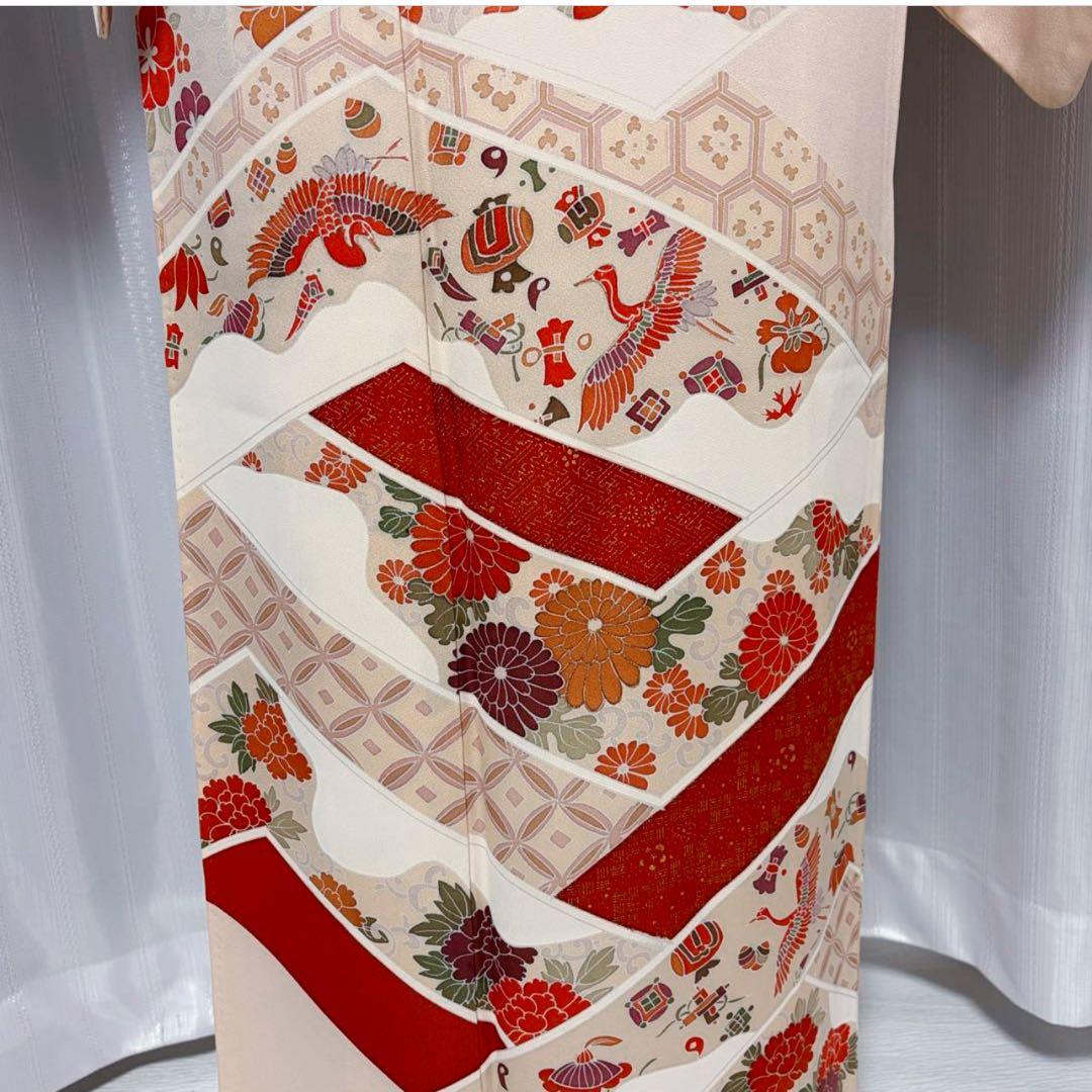 ミ*ミ様 正絹　訪問着 フルセット　肌色 吉祥文様　上品　フォーマル　オ10