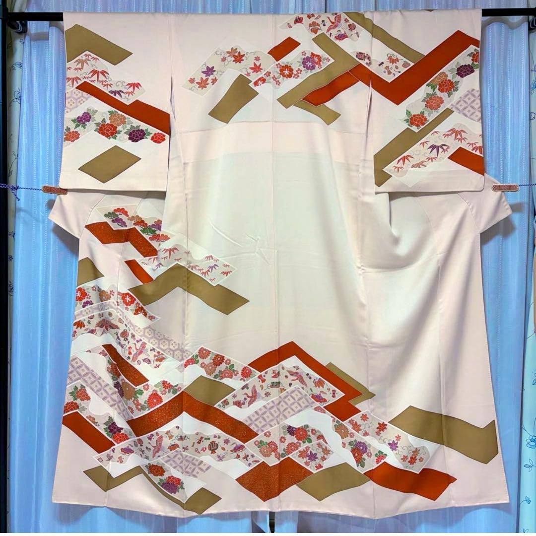 ミ*ミ様 正絹　訪問着 フルセット　肌色 吉祥文様　上品　フォーマル　オ10