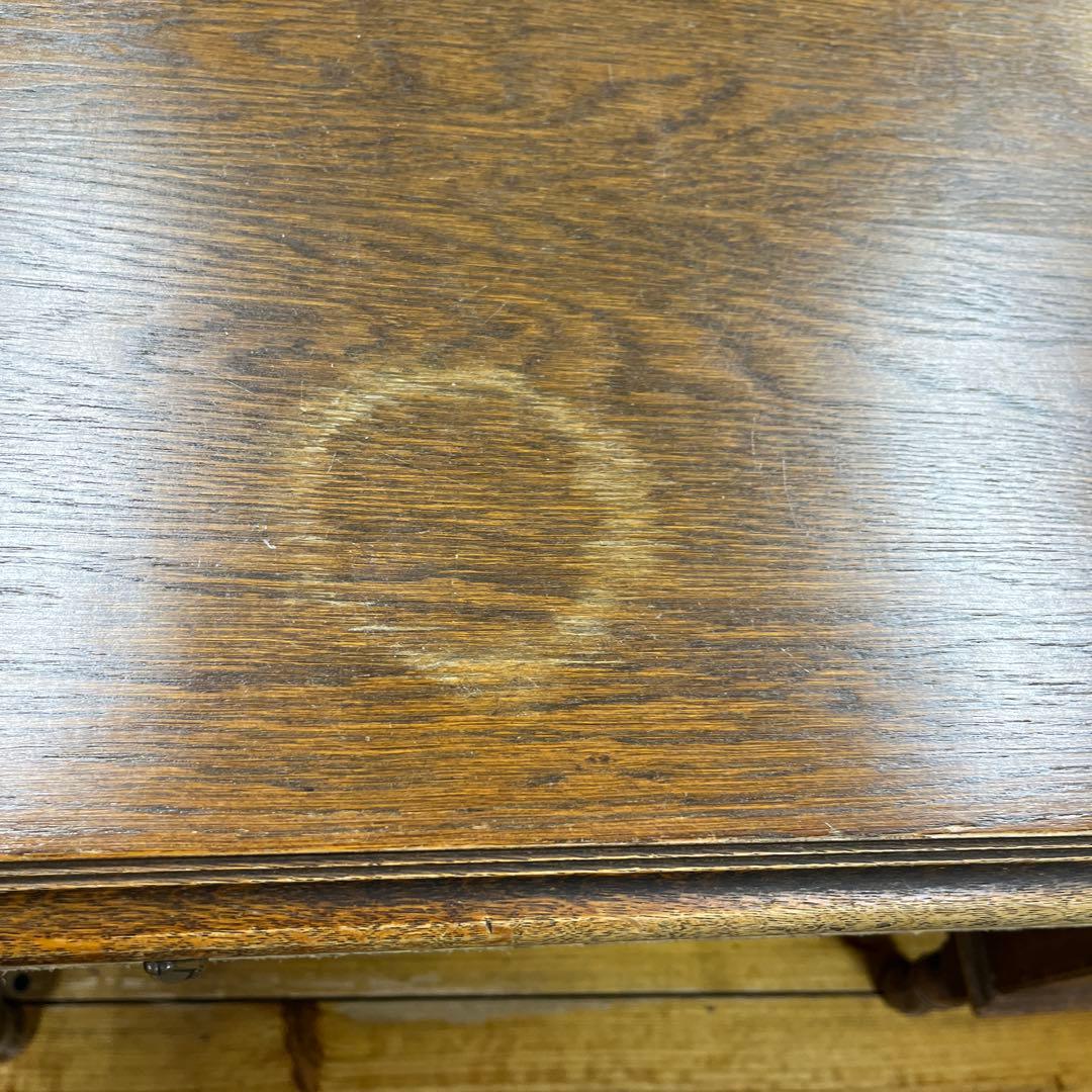 木製クラシック文机 引き出し6つ付き