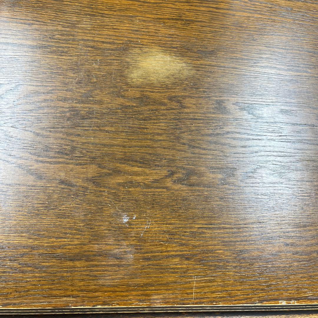 木製クラシック文机 引き出し6つ付き